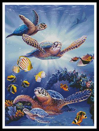 Turtles In Light - Artecy Cross Stitch