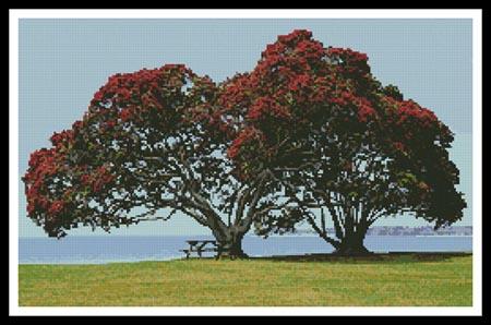 Pohutukawa Trees - Artecy Cross Stitch