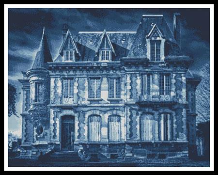 Spooky House (Blue) - Artecy Cross Stitch
