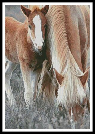 Pony And Foal - Artecy Cross Stitch