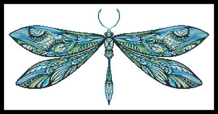 Dragonfly (Blue) - Artecy Cross Stitch
