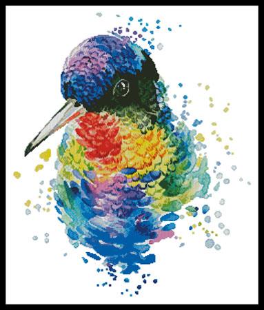 Watercolour Hummingbird - Artecy Cross Stitch