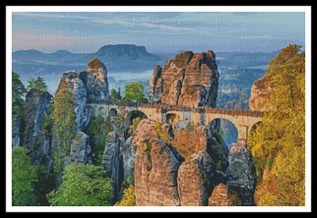 Bastei Bridge, Germany - Artecy Cross Stitch