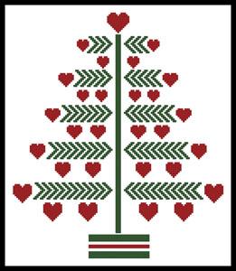 Heart Christmas Tree - Artecy Cross Stitch