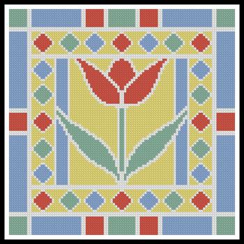 Stained Glass Square 6 - Artecy Cross Stitch