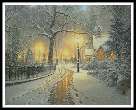 Winter Chapel (Large) - Artecy Cross Stitch