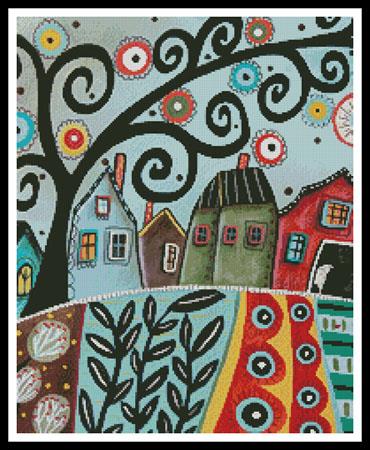 Rural Town 1 (Crop) - Artecy Cross Stitch