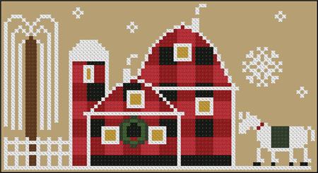 Rustic Christmas Series Old Barn - Twin Peak Primitives