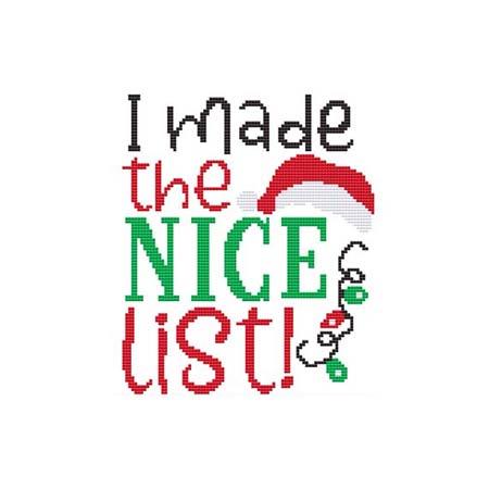 I Made The Nice List - Cross Stitch Wonders