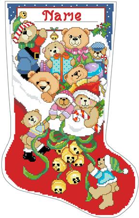 Jingle Bears Stocking - Kooler Design Studio
