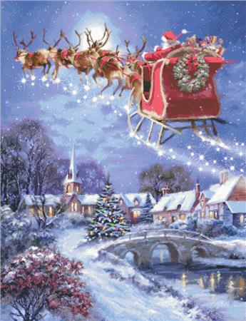 Santa And Sleigh 2 - Charting Creations