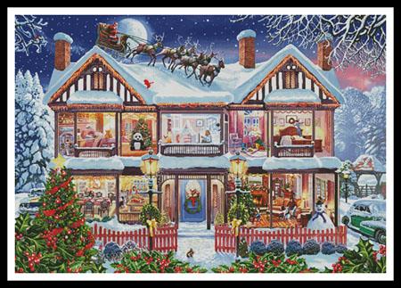 Christmas House 2 (Large) - Artecy Cross Stitch
