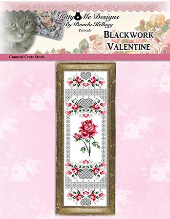Blackwork Valentine - Kitty & Me Designs