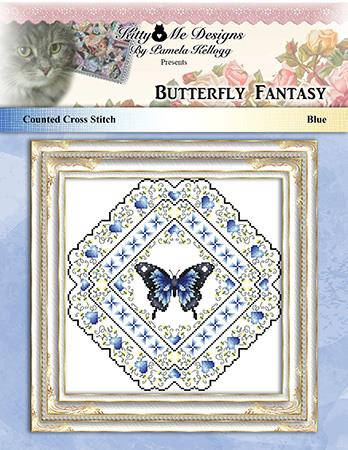 Butterfly Fantasy Blue - Kitty & Me Designs