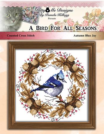 A Bird For All Seasons Autumn Blue Jay - Kitty & Me Designs
