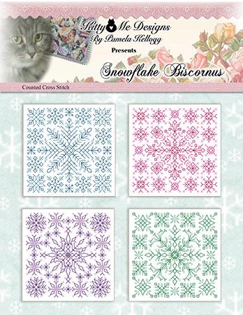 Snowflake Biscornu Ornaments - Kitty & Me Designs