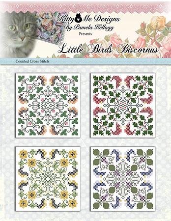 Little Birds Biscornu Ornaments - Kitty & Me Designs