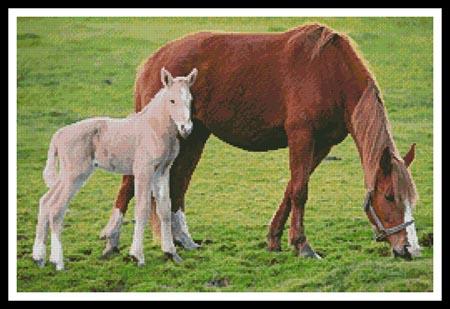 Horse With Foal - Artecy Cross Stitch