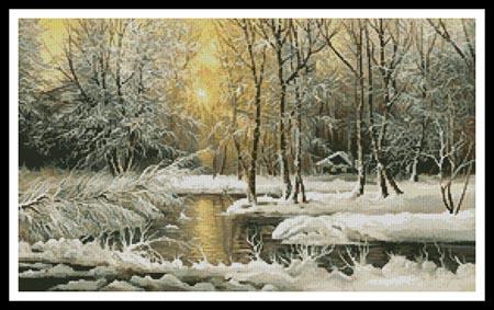 Golden Winter Lake - Artecy Cross Stitch