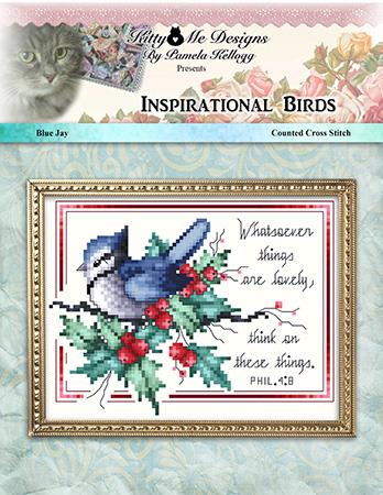 Inspirational Birds Blue Jay - Kitty & Me Designs