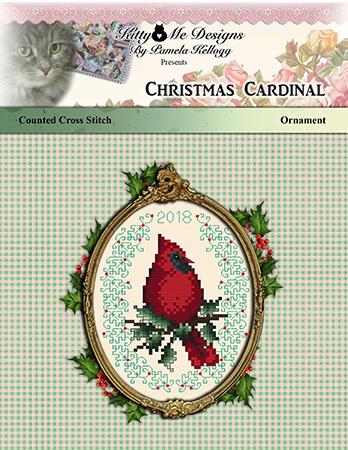Christmas Cardinal Ornament - Kitty & Me Designs