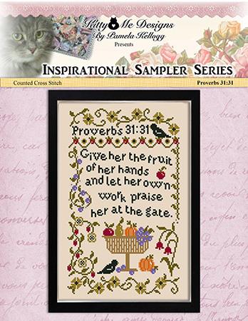 Give Her The Fruit Of Her Hand Sampler - Kitty & Me Designs