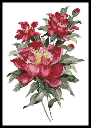 Red Peonies - Artecy Cross Stitch