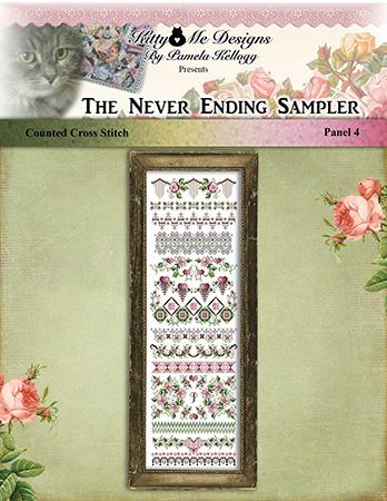Never Ending Sampler Panel 4 - Kitty & Me Designs