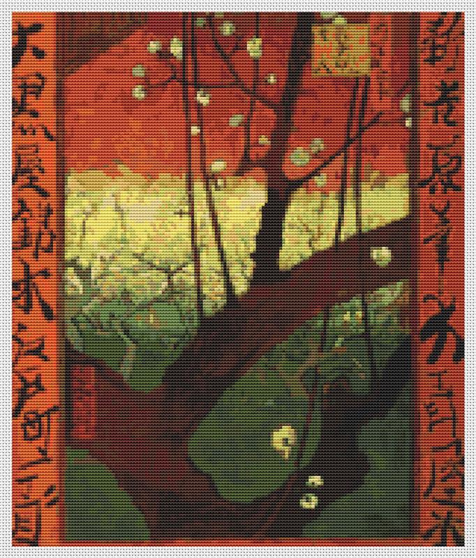Japonaiserie After Hiroshige - Art of Stitch, The
