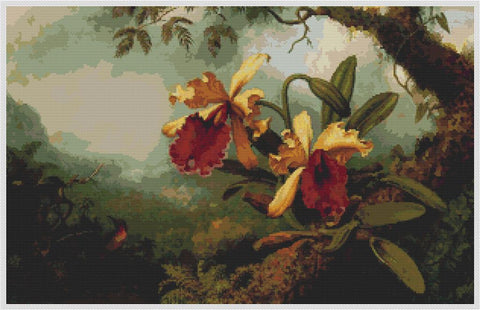 Orchids And Hummingbird - Art of Stitch, The