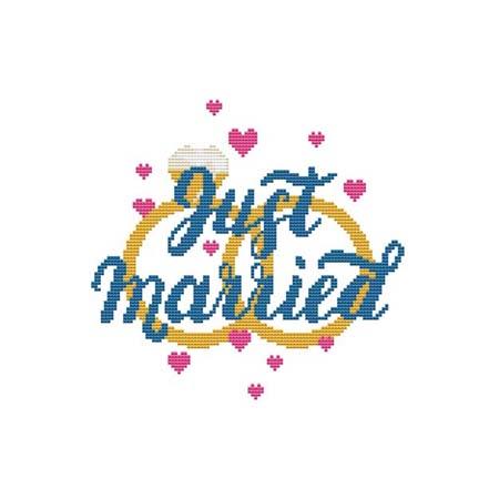 Just Married - Cross Stitch Wonders