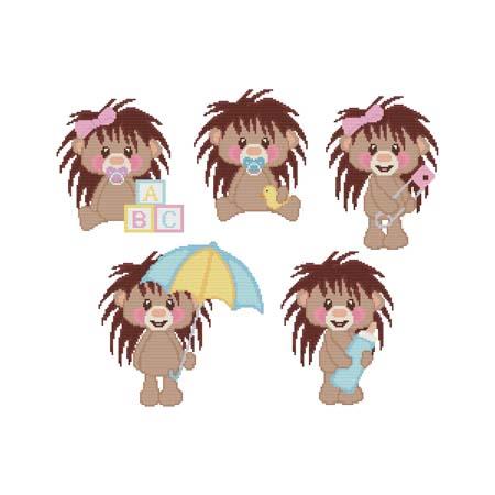 Baby Hedgehogs Combo - Cross Stitch Wonders