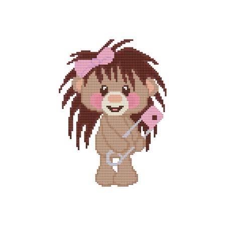 Baby Hedgehog Safety Pin - Cross Stitch Wonders
