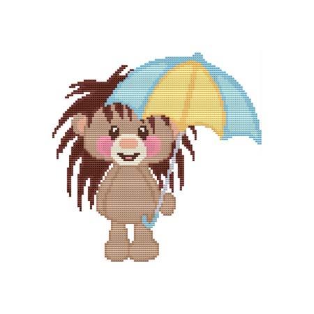 Baby Hedgehog Umbrella - Cross Stitch Wonders