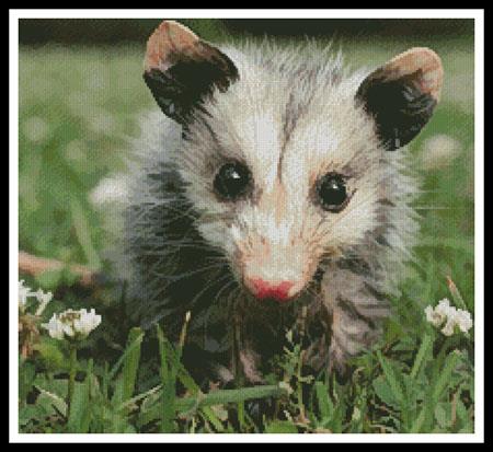 Opossum Joey (Crop) - Artecy Cross Stitch