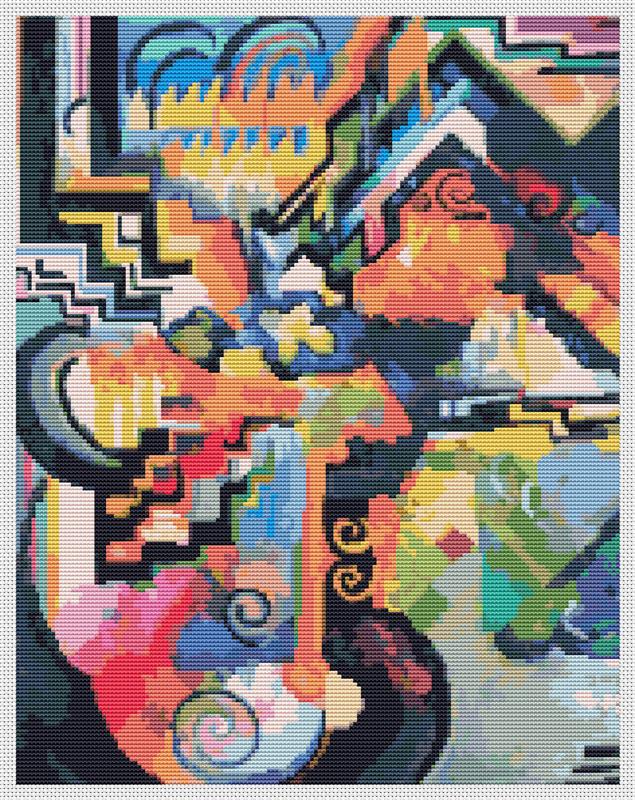 Colored Composition Homage To Johann Sebastian Bach - Art of Stitch, The