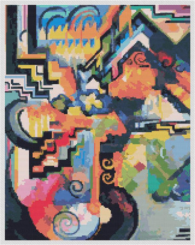 Colored Composition Homage To Johann Sebastian Bach - Art of Stitch, The