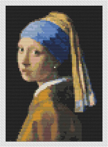 The Girl With the Pearl Earring (Mini Chart) - Art of Stitch, The