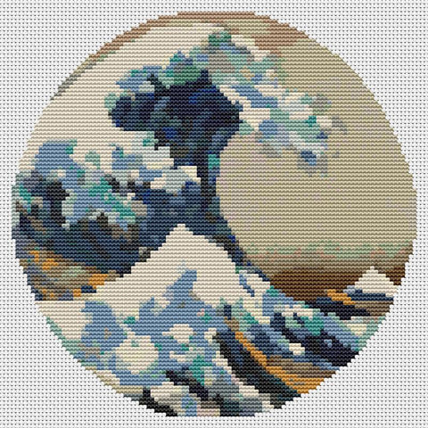 Great Wave Off Kanagawa (Circular Chart) - Art of Stitch, The