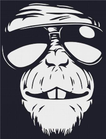 Cool Chimp - X Squared Cross Stitch