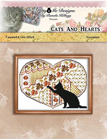 Cats And Hearts November - Kitty & Me Designs