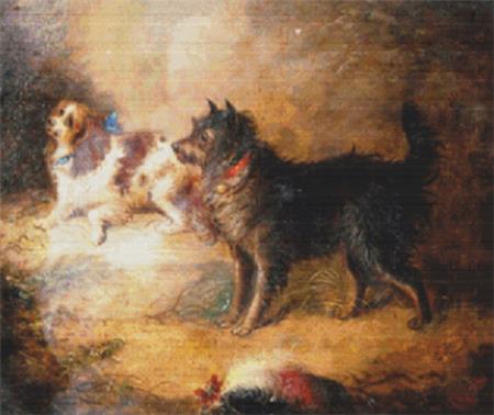 A Spaniel And A Terrier - X Squared Cross Stitch