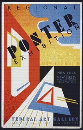 Regional Poster Exhibition - X Squared Cross Stitch