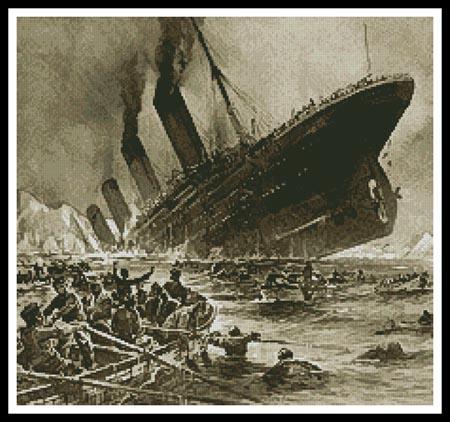 Titanic Sinking (Crop) - Artecy Cross Stitch