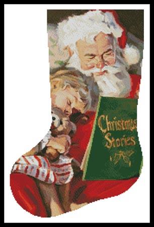 Christmas Stories Stocking (Left) - Artecy Cross Stitch