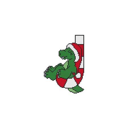 Alligator Candy Cane Critter - Cross Stitch Wonders
