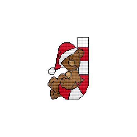 Bear Candy Cane Critter - Cross Stitch Wonders