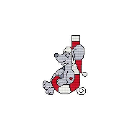 Mouse Candy Cane Critter - Cross Stitch Wonders