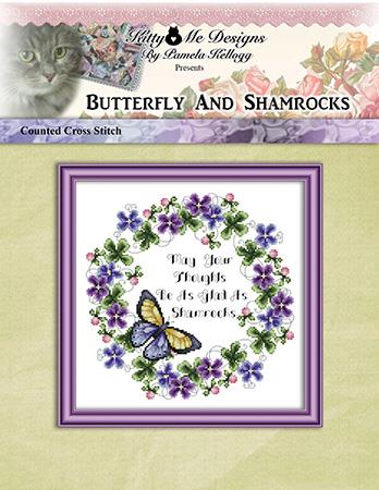 Butterfly And Shamrocks - Kitty & Me Designs