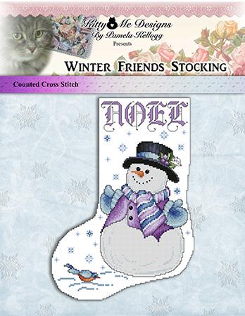 Winter Friends Stocking - Kitty & Me Designs